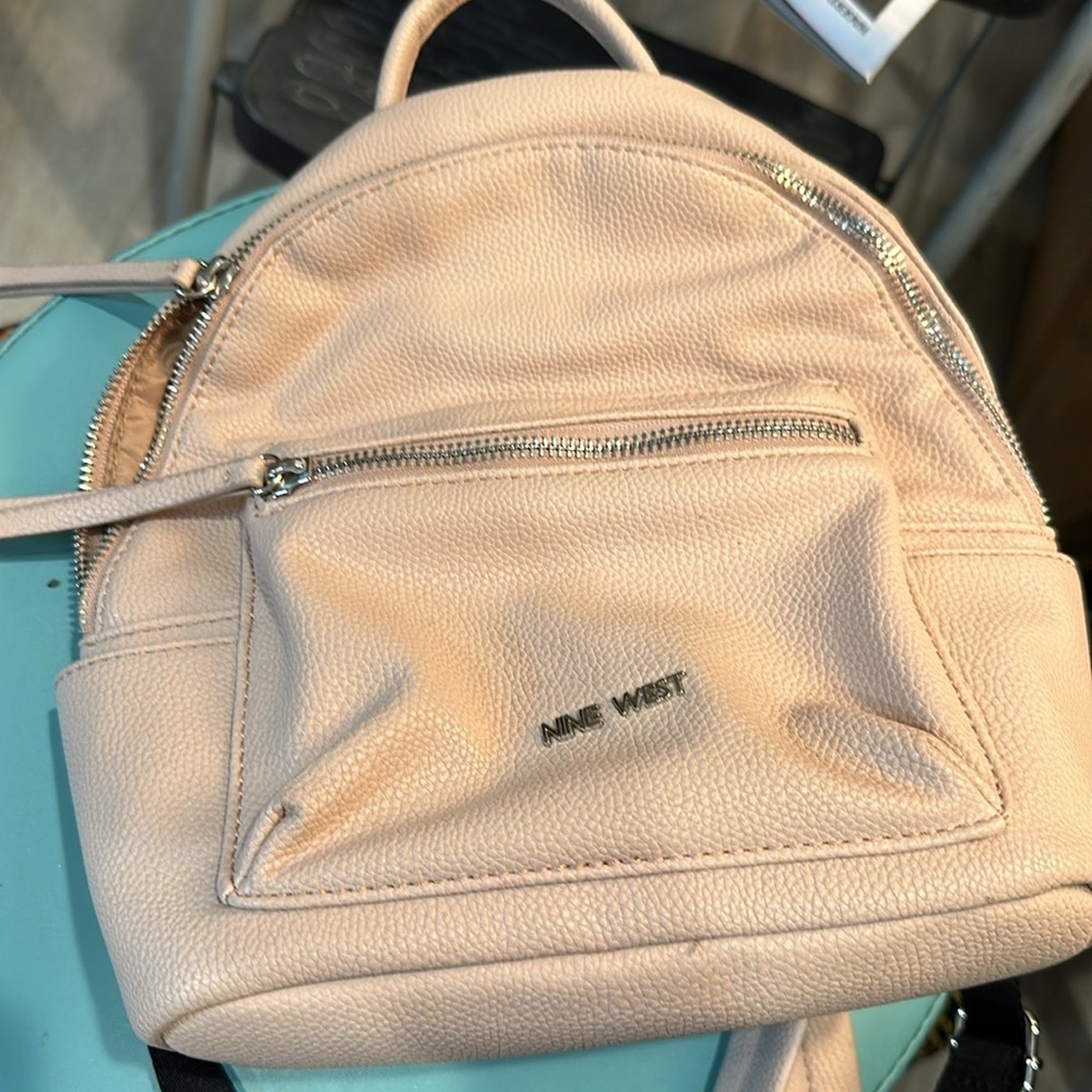 Nine West Pink Leather Taren Backpack - Picture 1 of 12
